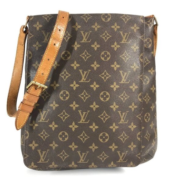 LOUIS VUITTON M51256 Monogram Musette Bag Crossbody Shoulder Bag Brown - Picture 1 of 16